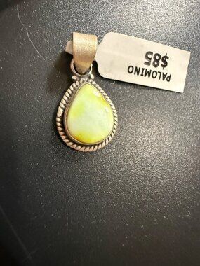 Artisan crafted Palomino Sterling Silver Teardrop Pendant Southwest Boho 1.91g